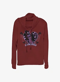 Disney the Princess and Frog Deadly Irresistible Girls Cowl Neck Long Sleeve Top
