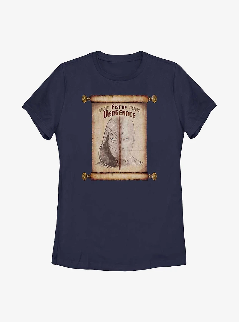 Marvel Moon Knight Fist Of Vengeance Scroll Womens T-Shirt