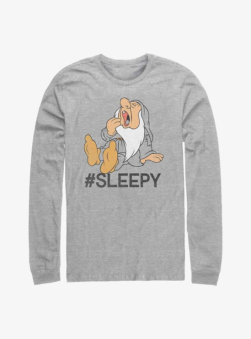 Disney Snow White And The Seven Dwarfs Hashtag Sleepy Long-Sleeve T-Shirt