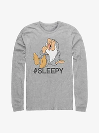 Disney Snow White And The Seven Dwarfs Hashtag Sleepy Long-Sleeve T-Shirt