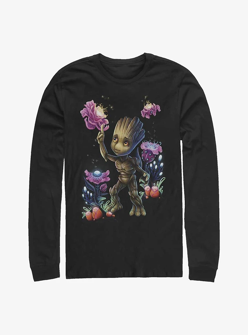 Marvel Guardians Of The Galaxy Groot Plants No Bg Long-Sleeve T-Shirt