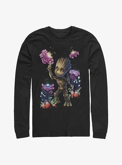 Marvel Guardians Of The Galaxy Groot Plants No Bg Long-Sleeve T-Shirt