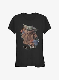 Star Wars The Mandalorian Floral Child Girls T-Shirt