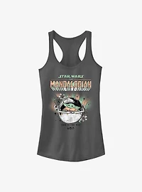 Star Wars The Mandalorian Floral Child Girls Tank