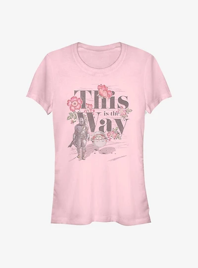 Star Wars The Mandalorian Way Flowers Girls T-Shirt