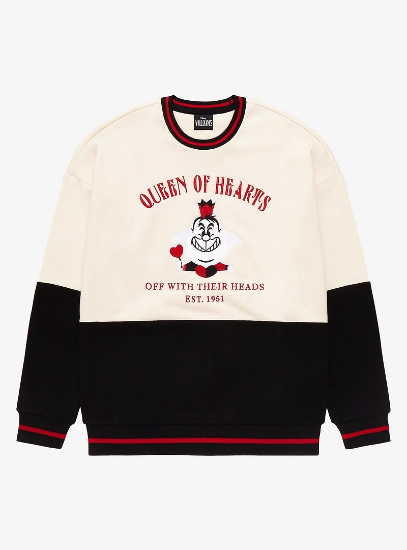 Disney Villains Alice Wonderland Queen of Hearts Panel Crewneck - BoxLunch Exclusive
