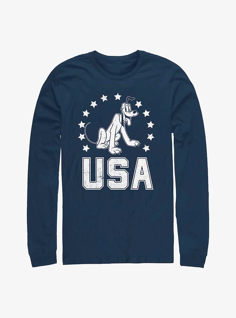 Disney Pluto USA Long-Sleeve T-Shirt