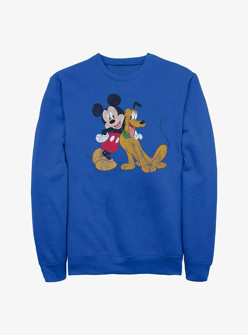 Disney Mickey Mouse And Pluto Sweatshirt