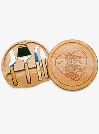 Disney Mickey and Minnie Mouse Heart Circo Cheese Cutting Board & Tools Set