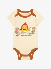 Studio Ghibli Howl's Moving Castle Calcifer Spark Infant One-Piece - BoxLunch Exclusive