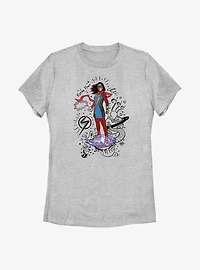 Marvel Ms. Hero Scribbles Womens T-Shirt