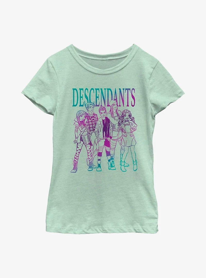 Disney Descendants Sketch Group Youth Girls T-Shirt