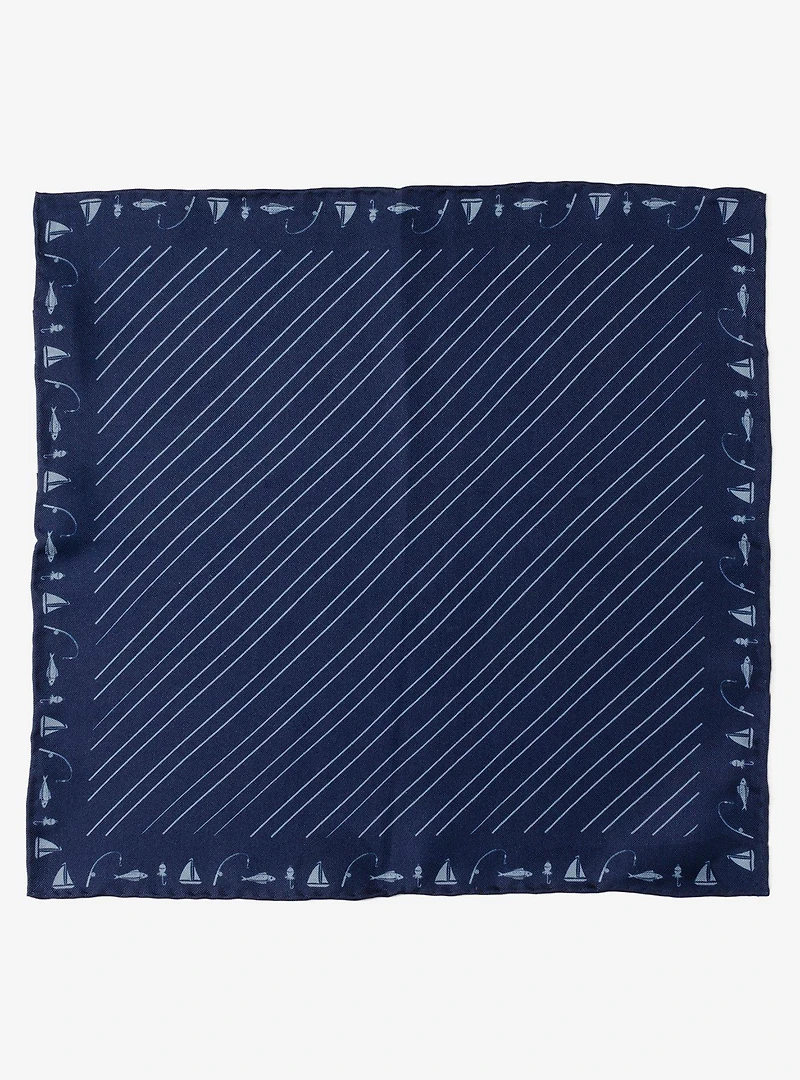 Nautical Blue Pocket Square