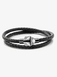 Star Wars The Mandalorian Helmet Double Wrap Stainless Steel Bracelet