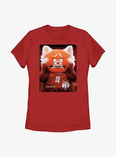 Disney Pixar Turning Red Panda Poster Womens T-Shirt