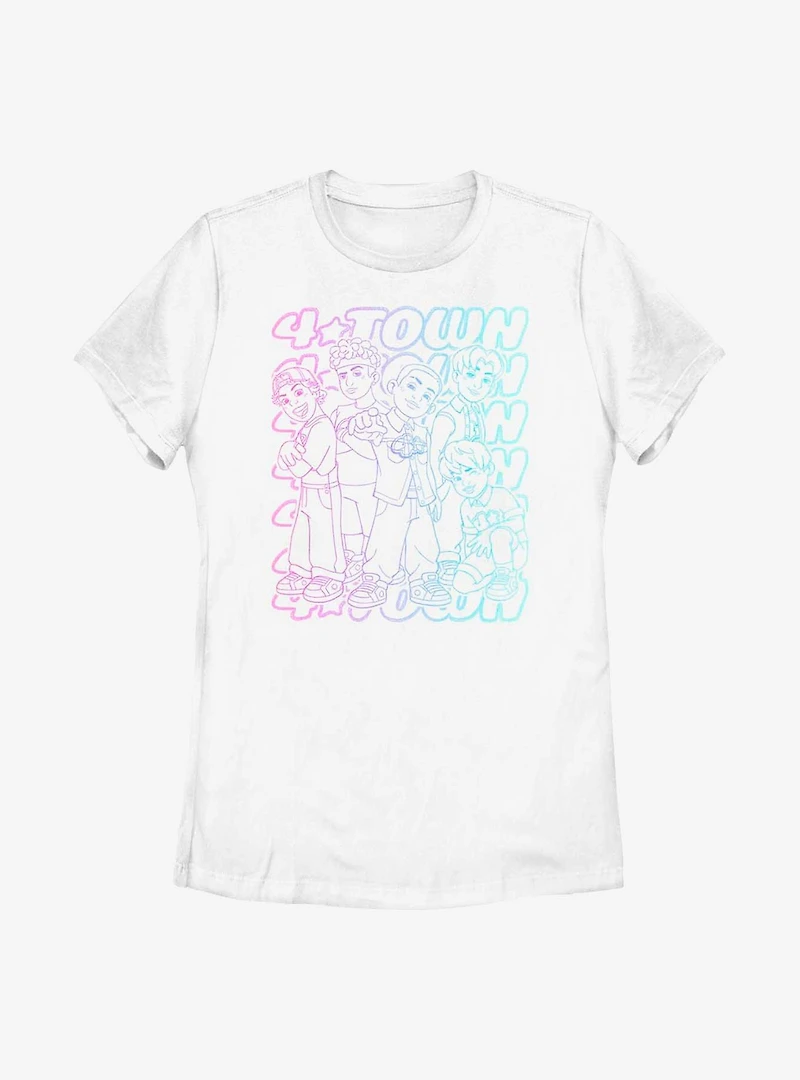 Disney Pixar Turning Red Pastel 4Town Womens T-Shirt