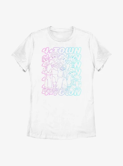 Disney Pixar Turning Red Pastel 4Town Womens T-Shirt