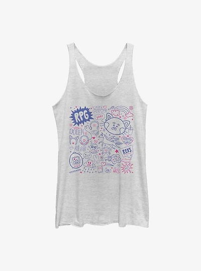 Disney Pixar Turning Red Doodle Womens Tank Top
