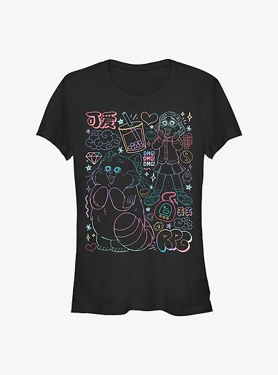 Disney Pixar Turning Red Super Doodle Girls T-Shirt