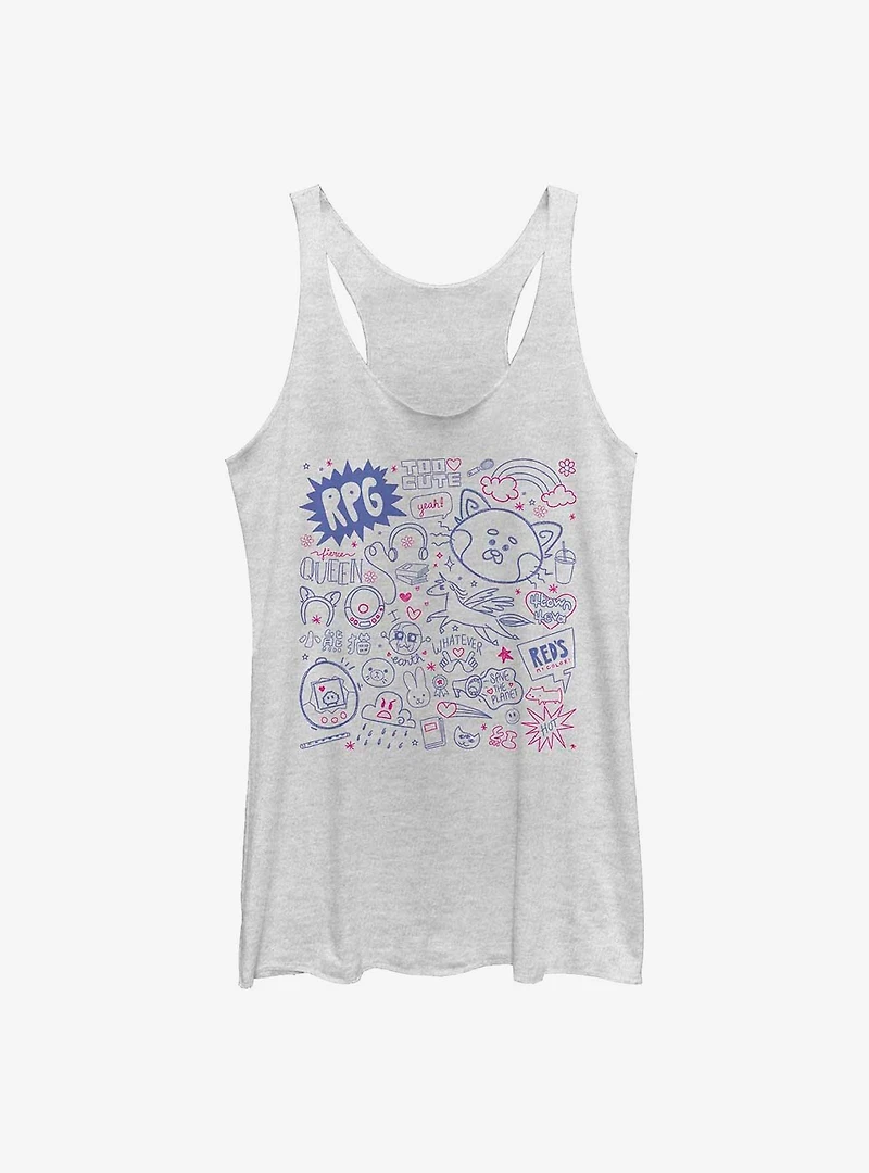 Disney Pixar Turning Red Doodle Girls Tank