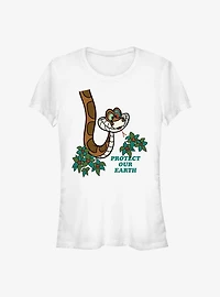 Disney The Jungle Book Kaa Protect Earth Girls T-Shirt