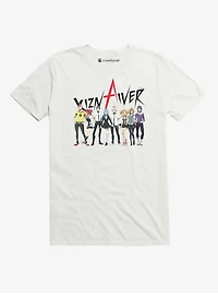 Character Group Print on T-Shirt