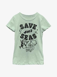 Disney Pixar Finding Nemo Save Our Seas Dory Youth Girls T-Shirt