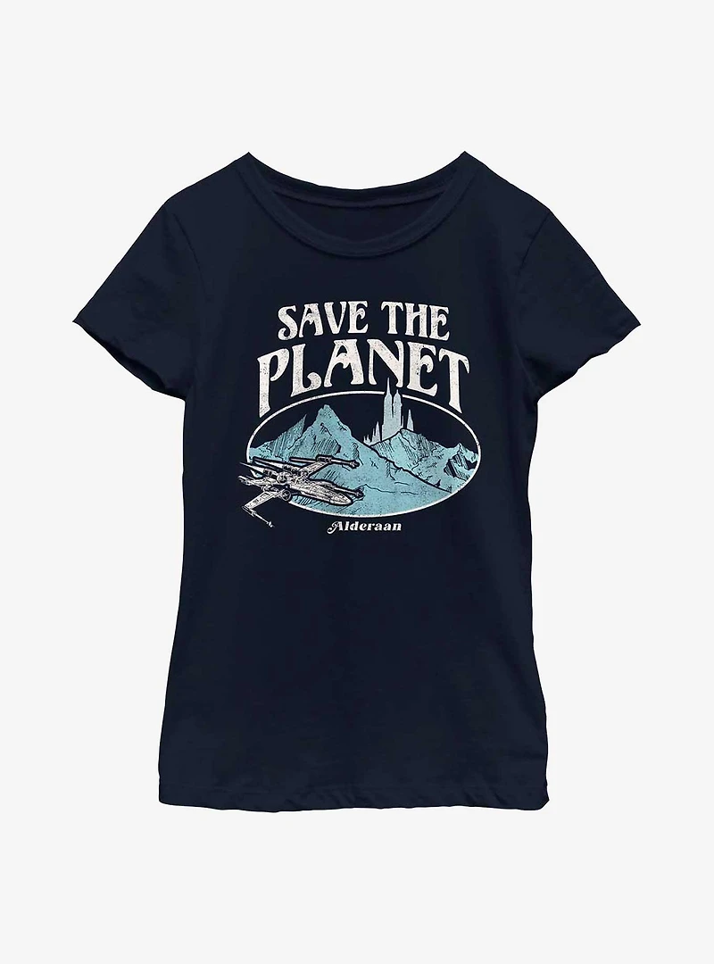 Star Wars Save The Planet Alderaan Youth Girls T-Shirt