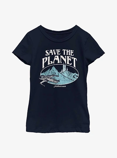 Star Wars Save The Planet Alderaan Youth Girls T-Shirt