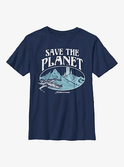 Star Wars Save The Planet Alderaan Youth T-Shirt