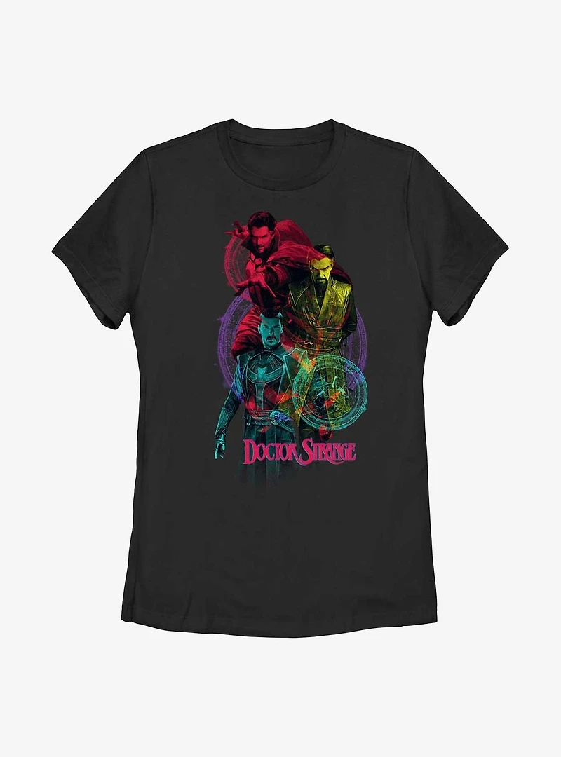 Marvel Doctor Strange The Multiverse Of Madness Three Stranges Womens T-Shirt