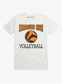 Haikyuu!! Karasuno Volleyball Print White T-Shirt