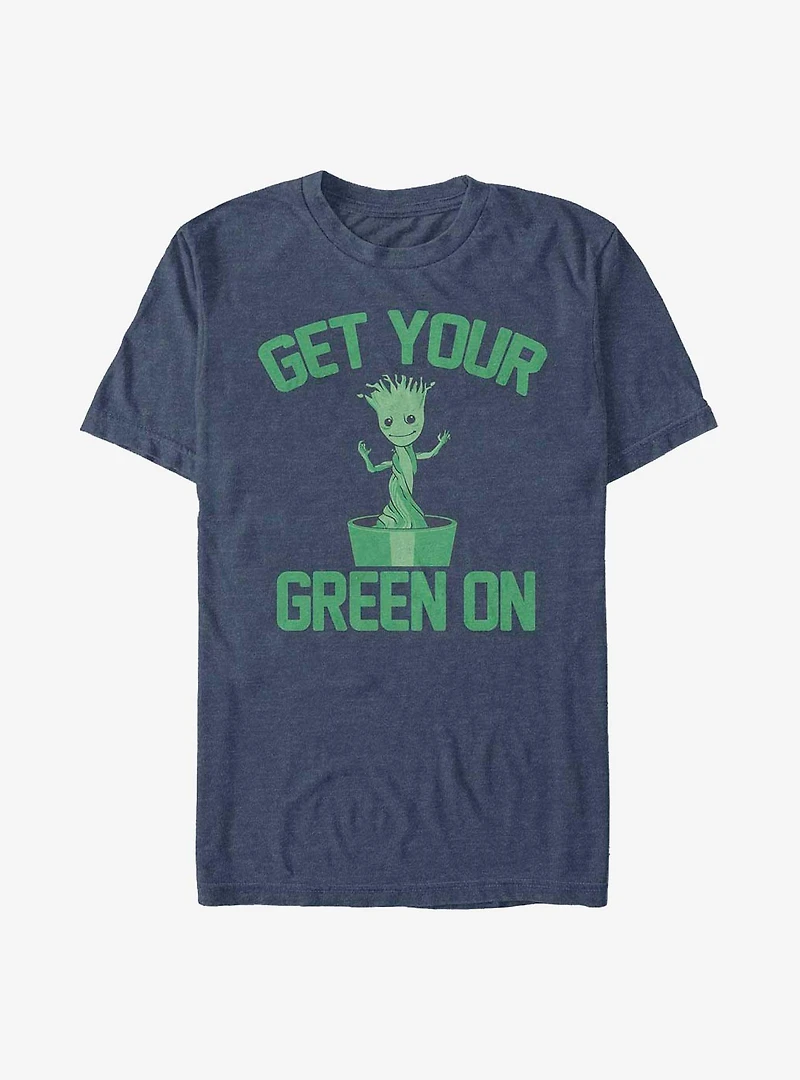 Marvel Guardians of the Galaxy Earth Day Green Groot T-Shirt