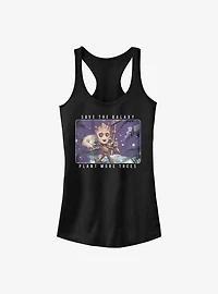 Marvel Guardians of the Galaxy Earth Day Groot Plant Trees Girls Tank