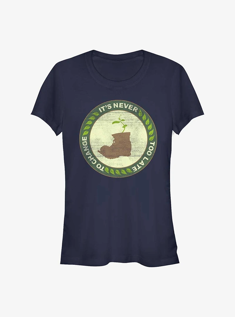 Disney Pixar Wall-E Earth Day Never Too Late To Change Girls T-Shirt