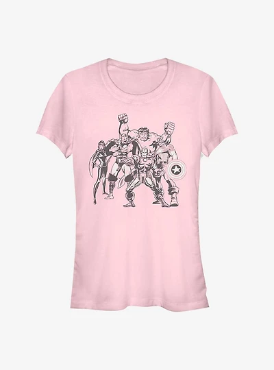 Marvel Avengers Retro Group Girls T-Shirt