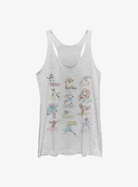 Marvel Avengers Character Chart Girls Tank
