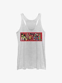 Marvel Logo Character Fill Girls Tank