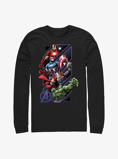 Marvel Avengers Assemble Geometrics Long-Sleeve T-Shirt