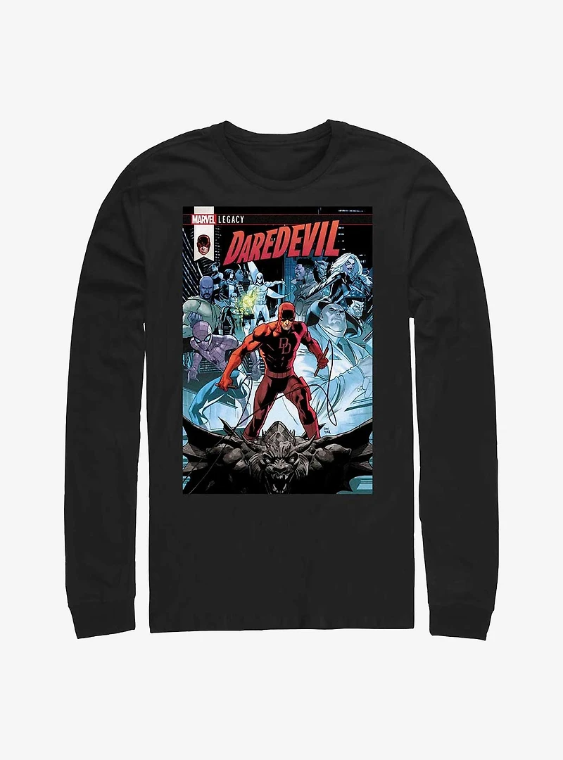 Marvel Daredevil Comic Book Cover Long-Sleeve T-Shirt