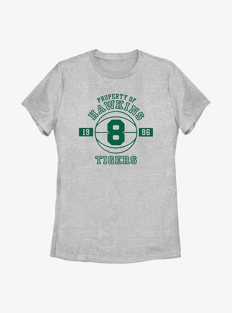 Stranger Things Property Of Hawkins Tigers Womens T-Shirt