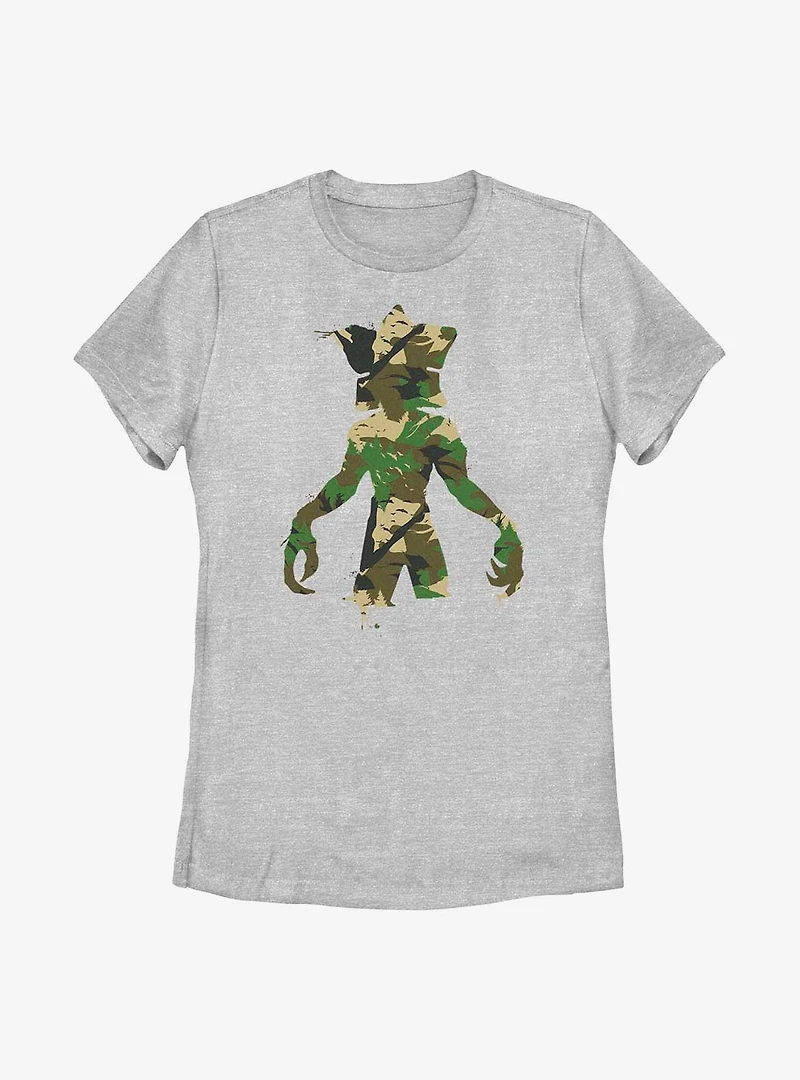 Stranger Things Camo Demogorgon Womens T-Shirt