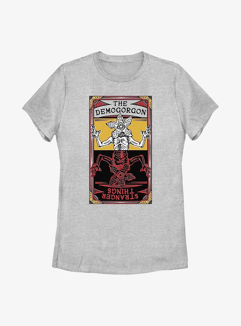 Stranger Things Demogorgon Fate Card Womens T-Shirt