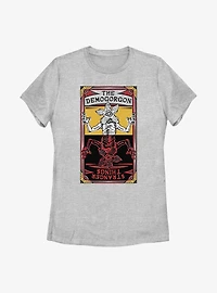 Stranger Things Demogorgon Fate Card Womens T-Shirt