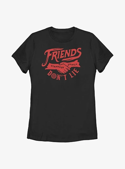 Stranger Things Friends Don't Lie Womens T-Shirt