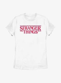 Stranger Things Halftone Drip Logo Womens T-Shirt