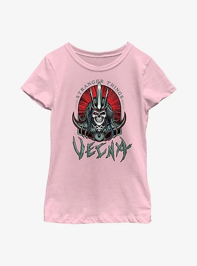 Stranger Things Vecna Tombstone Badge Youth Girls T-Shirt