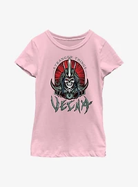 Stranger Things Vecna Tombstone Badge Youth Girls T-Shirt