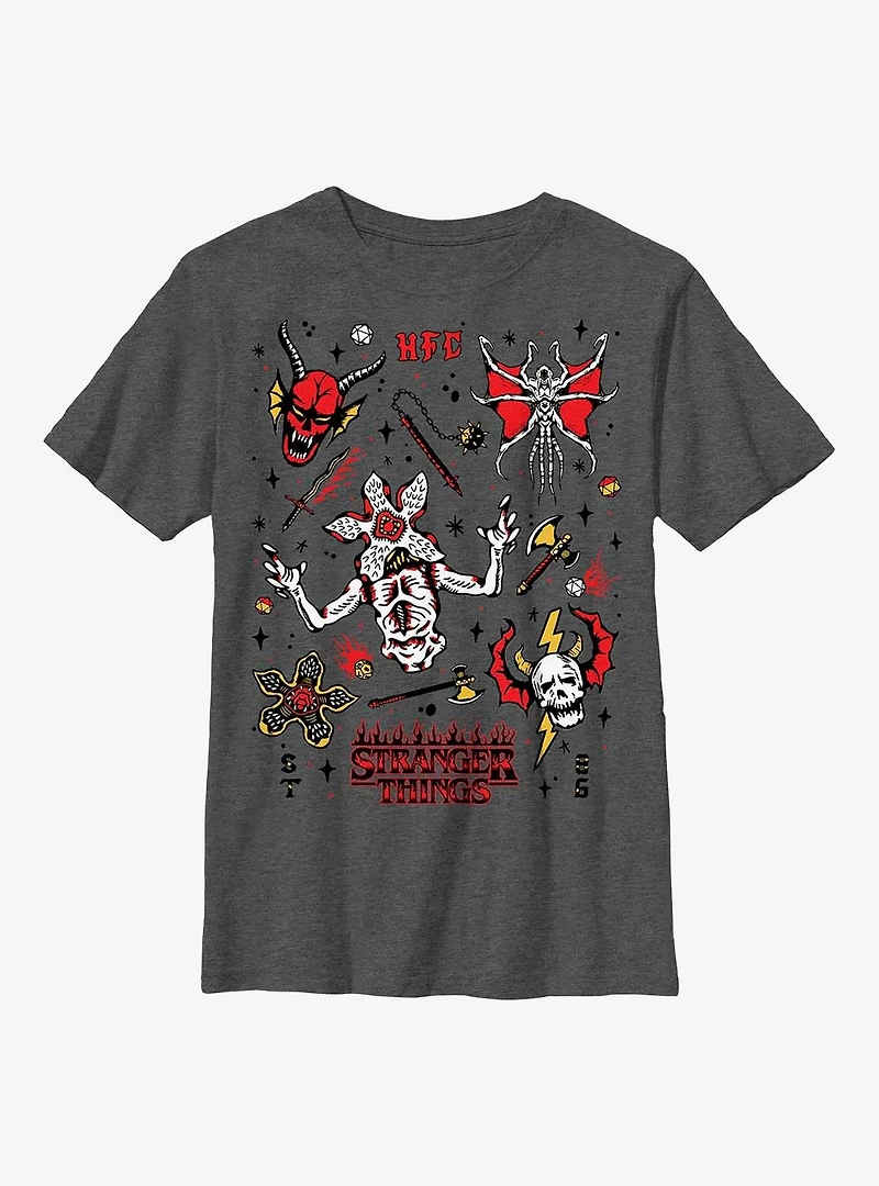 Stranger Things Flash Sheet Youth T-Shirt