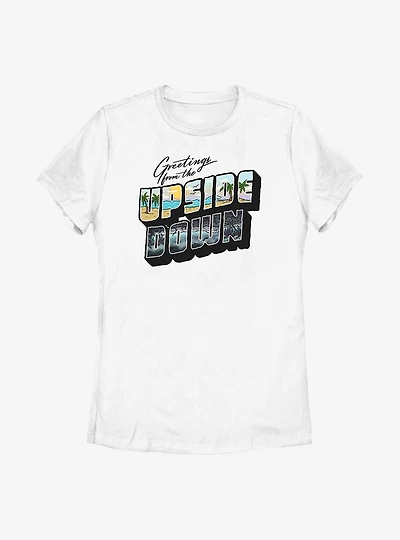 Stranger Things Upside Down Postcard Womens T-Shirt